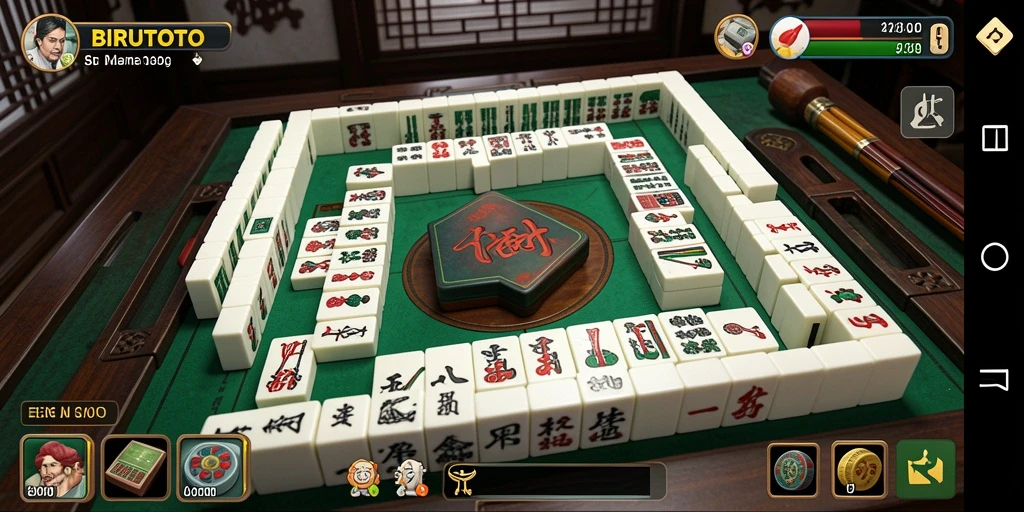 Tampilan screenshot BIRUTOTO yang menampilkan permainan Mahjong yang seru.