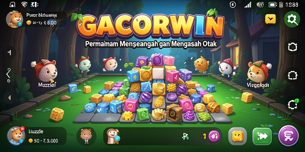 Screenshot GACORWIN menampilkan gameplay menantang dengan teka-teki menarik.